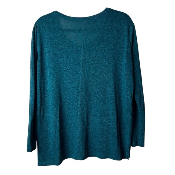 Old Navy Boyfriend Teal Long Sleeve Shirt L - Picture 2 of 4